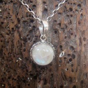 Large Moonstone, Carved, Pendant Necklace,..