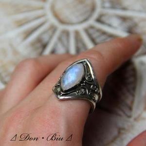 Cocktail Moonstone Ring, Statement Personalized,..