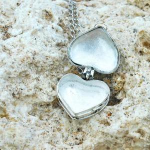 Locket Pendant Necklace, Heart Jewelry, Boho,..