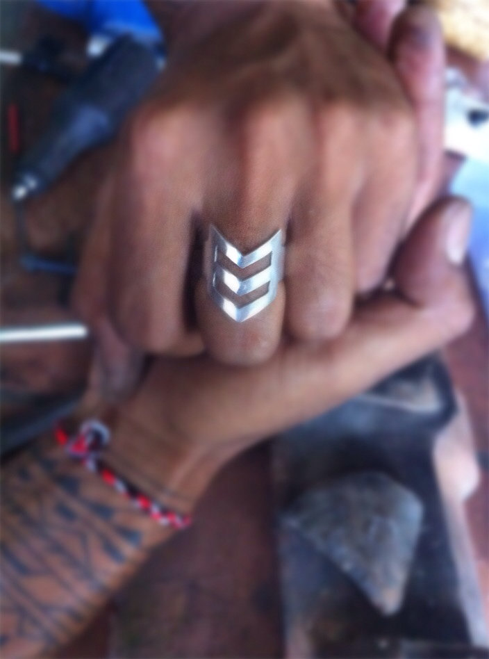 Triangle Ring, Mens Silver Ring, Mens Personalized Ring, Engraving, Chevron Ring, Bohemian Silver Ring, Tribal, Aztec, Rings, Jewelry